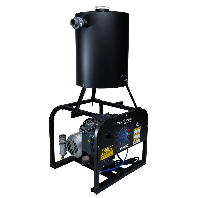 Tech West EcoVac single head dry vacuum with tank