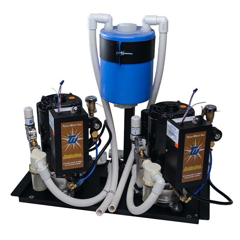 Tech West GoldenVac dual pump system with separator tank