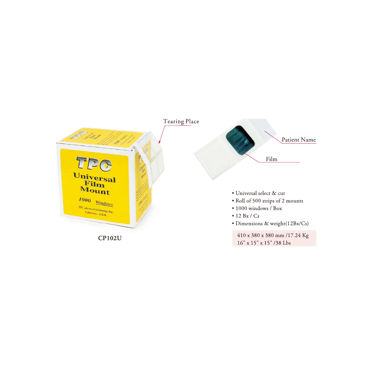 TPC universal film mounts